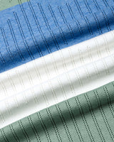 Tundra Blue Multicolor Stripe Knitted Cotton T-Shirt