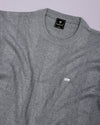 Hamilton Gray Melange Knitted Cotton Full Sleeves T-Shirt