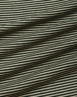 Danver Green Stripe Knitted Cotton T-Shirt