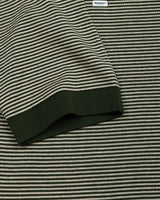 Danver Green Stripe Knitted Cotton T-Shirt