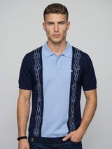 California SkyBlue Knitted Cotton Designer Polo T-Shirt