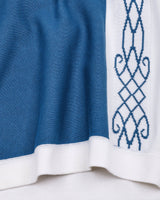 California SteelBlue Knitted Cotton Designer Polo T-Shirt