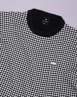 Niron Black With White Knitted Cotton T-Shirt