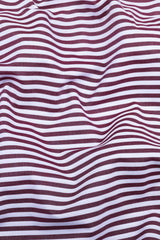 White with wine red bengal stripe cotton shirt