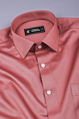 Rainbow chestnut brown satin cotton shirt