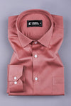Rainbow chestnut brown satin cotton shirt