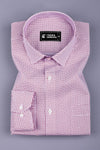 White with red rhombus shape printed cotton shirt
