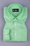 Green oxford cotton shirt