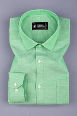 Green oxford cotton shirt