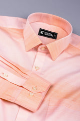 Orange with white ruff line cotton shirt