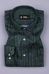 Green Stick Printed Cotton Shirt
