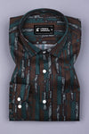 Rainbow Rama Green With Brown Printed Shirt