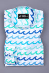 White With Multicolor Waves Printed Shirt
