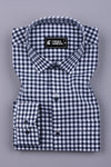 Broncos Blue With White Check Shirt