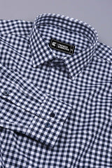 Broncos Blue With White Check Shirt