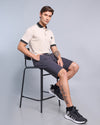 Charcoal Grey Stretch Cotton Shorts