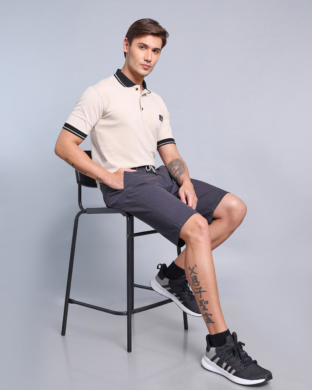 Charcoal Grey Stretch Cotton Shorts – Hamercop