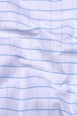 White With Blue Line Check Shirt