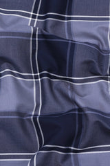 Galaxy Blue with Grey Twill Check Shirt