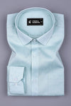 Pastal Green Tennis Balls Printed Cotton Shirt