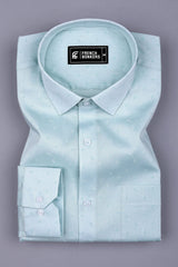 Pastal Green Tennis Balls Printed Cotton Shirt