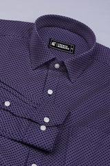 Leon Blue Printed Cotton Shirt