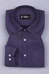 Leon Blue Printed Cotton Shirt