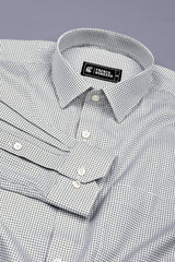 Green With White Printed Premium Cotton Shirt