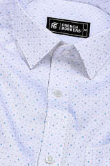 Snow White With Blue Printed Shirt