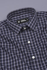 Black With Strom Grey Multi Check Cotton Shirt