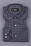 Black With Strom Grey Multi Check Cotton Shirt