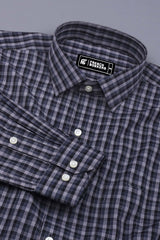 Black With Strom Grey Multi Check Cotton Shirt