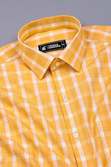Sunflower Yellow Check Cotton Shirt