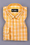 Sunflower Yellow Check Cotton Shirt