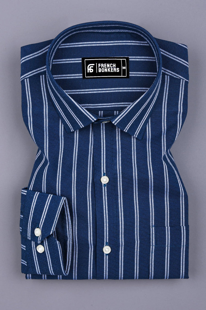 Pantone Blue Jacquard Shirt for Men – Hamercop