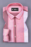Velvet Rose With White Oxford Stripe Shirt