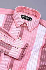 Velvet Rose With White Oxford Stripe Shirt