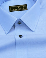 SkyBlue Laxurious Oxford Solid Cotton Shirt