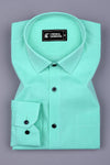 Mint Green Solid Cotton Shirt