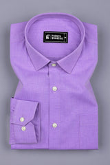 Periwinkle Purple Solid Cotton Shirt