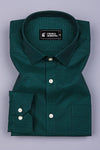 Green Diamond Jacquard Textured Shirt