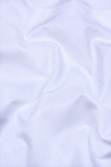 White Premium Dots Jacquard Cotton Shirt