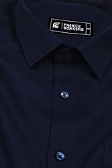 Dark Blue Python Shaped Cotton Shirt