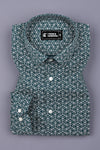 Rama Green Multi Hexagon Printed Shirt