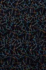 Deep Navy blue Geometrical Printed Cotton shirt
