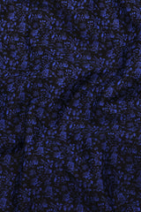 Abstract Blue Floral Pattern Cotton Shirt