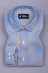 Atlantic Blue with brown Gingham Check Shirt
