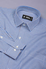 Atlantic Blue with brown Gingham Check Shirt