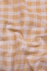 Sandstone  Brown with White Box Check Shirt