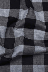 Fenix Black with Cream Herringbone Pattern Check Shirt